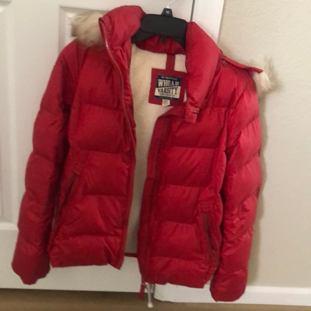 Bright red jacket